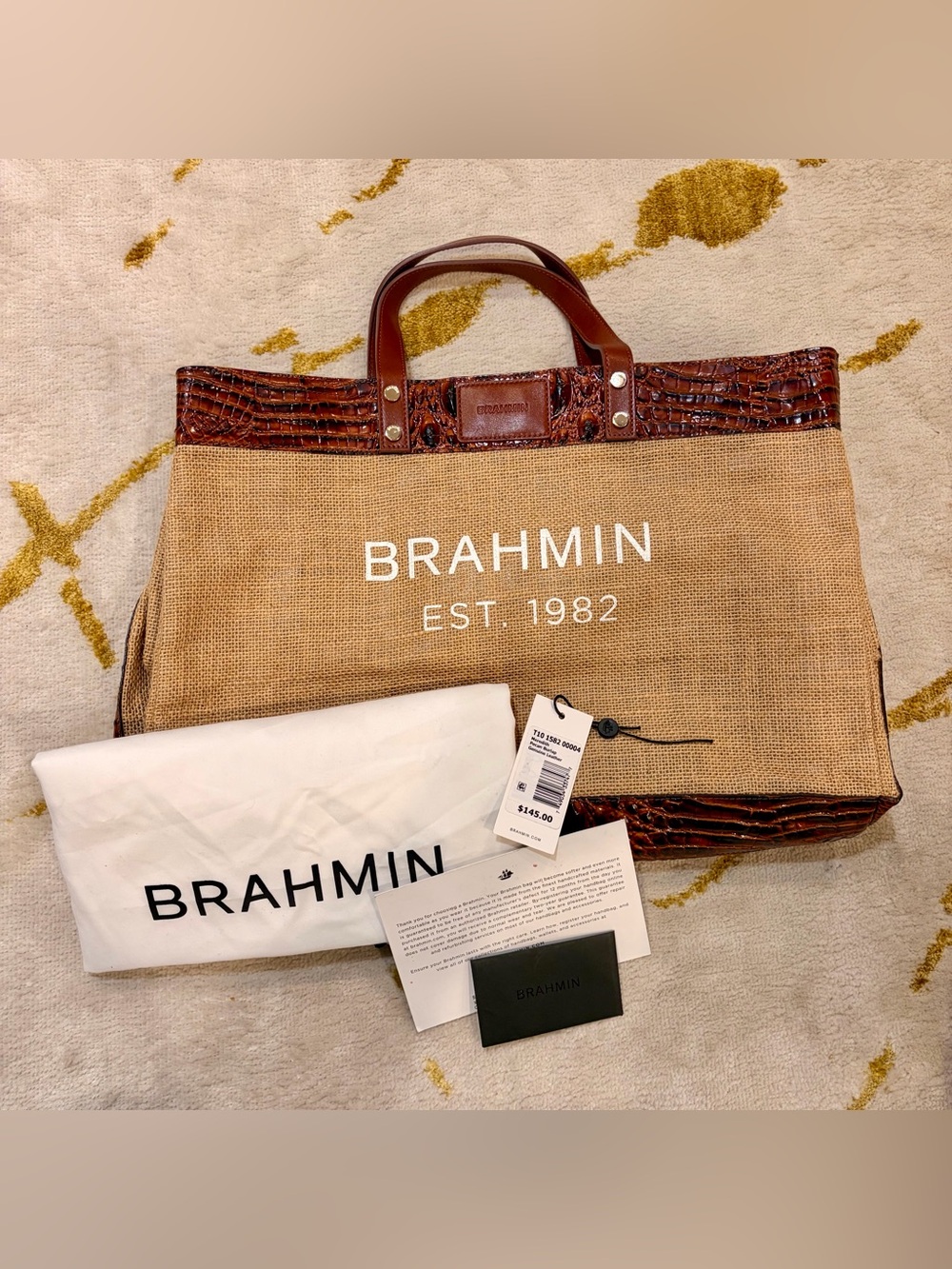*Limited Edition* Brahmin Burlap Meredith